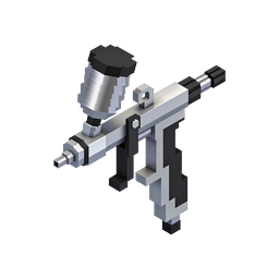 Biểu tượng 3D Súng tiểu liên Voxel | Thiết kế vũ khí Isometric
