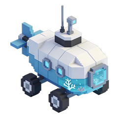 Icona sottomarino Voxel - Veicolo sottomarino 3D Pixel Art