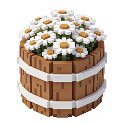 Voxel Sushi Roll Icon - 3D Block Style