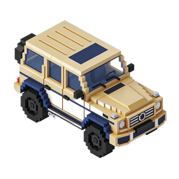 Voxel SUV Icon - 3D Isometric Off-Road Vehicle