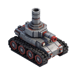 Voxel Tank Icon - Isometric 3D Military Vehicle