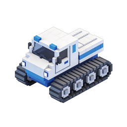 Ícone de Caminhão Tanque Voxel Isométrico - 3D Pixel Art