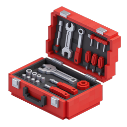 Voxel Toolbox Icon - 3D Isometric Tool Collection
