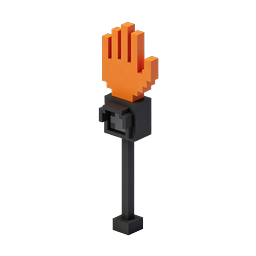 Icono de antorcha Voxel - Gráfico 3D isométrico estilo bloque