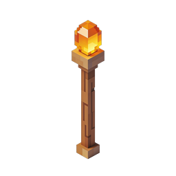 Voxel Torch Icon - 3D Pixel Art Game Asset