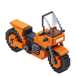 Voxel-Traktor-Icon - 3D isometrisches Landwirtschaftsfahrzeug