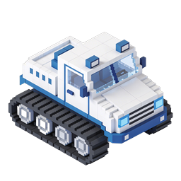 Ícone de trem voxel isométrico | Transporte ferroviário 3D