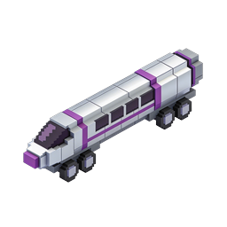 Icono de tren Voxel - Diseño de locomotora Pixel Art 3D