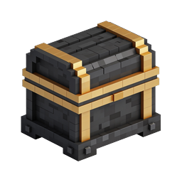 Voxel Treasure Chest 3D Isometric Icon
