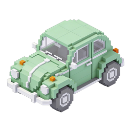 Icona pickup verde Voxel - 3D Pixel Art