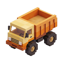 Voxel Truck Icon - Isometric 3D Pickup Truck