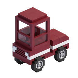 Voxel Truck Icon - 3D Isometric Delivery Vehicle