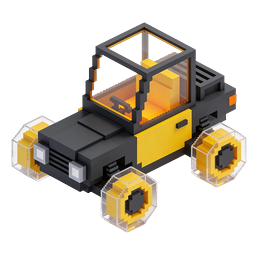Voxel Truck Icon - Isometric 3D Vehicle Design