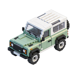 Voxel 皮卡车图标 - 等轴测 3D 运输