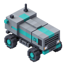 Isometric Voxel Truck Icon - 3D Pixel Art Vehicle
