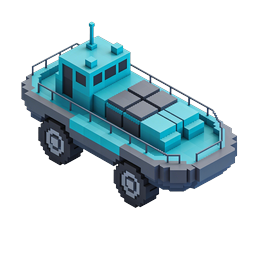 Isometric Voxel Truck Icon - 3D Pixel Art Vehicle