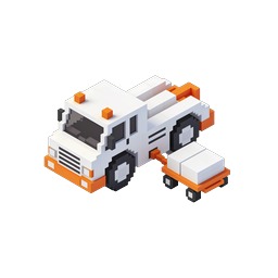 Isometric Voxel Truck Icon | 3D Pixel Art Delivery Vehicle