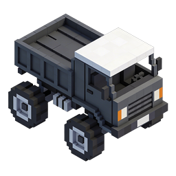 Isometric Voxel Truck Icon - 3D Pixel Art Vehicle