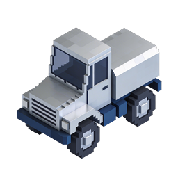 Voxel Truck Icon - 3D Pixel Art Delivery Vehicle