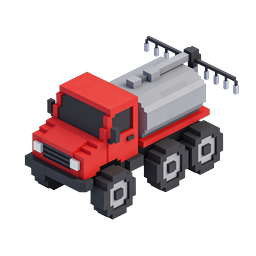Voxel Truck Icon - Isometric Pixel Art Vehicle Design