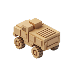 Voxel Truck Isometric 3D Icon for Apps & Designs