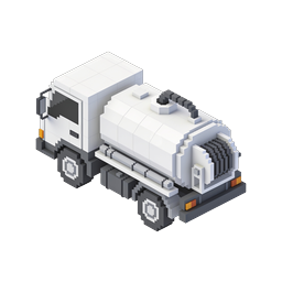Voxel Pixel Art Truck 3D Icon - Isometric Style