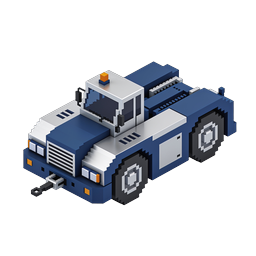 アイソメトリック Voxel トラックアイコン - 3D ピクセルアート車両
