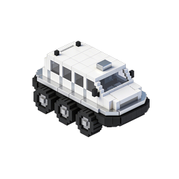 Voxel Truck Icon - Isometric 3D Block Vehicle Design