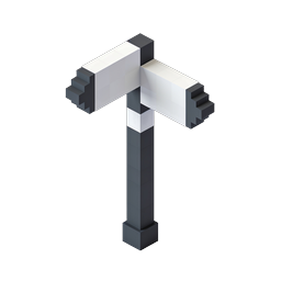 Voxel Utility Pole 3D Icon - Isometric Power Post