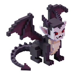 Voxel Vampire Bat 3D Isometric Character Icon