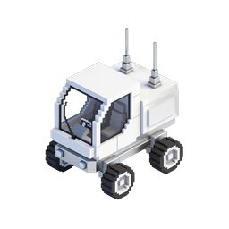 Voxel-Van-Icon - Isometrisches 3D-Lieferfahrzeug