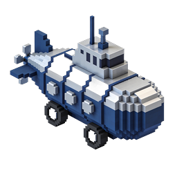 Voxel Van 3D Icon - Retro Pixel Art Vehicle