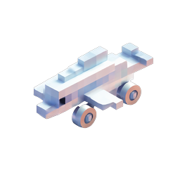 Isometric Voxel Vehicle Icon - 3D Pixel Art Transportation