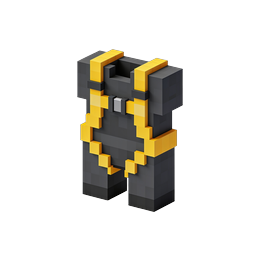 Voxel Worker Character Icon - Isometric 3D Block Figure