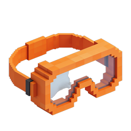 Icono de VR Headset Voxel Isométrico para Gaming y Tecnología
