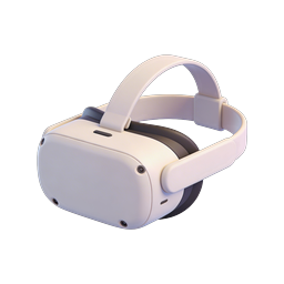 VR 헤드셋 아이콘 - 가상 현실 기기 3D 일러스트레이션