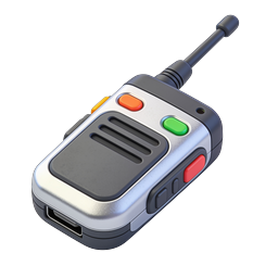 Walkie Talkie Radio Communication Icon | 3D Realistic Design