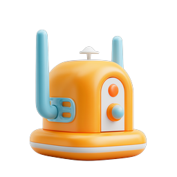 Colorful 3D Walkie-Talkie Radio Icon for Communication Apps