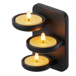 Wall Candle Holder 3D Icon - Tea Light Sconce Design