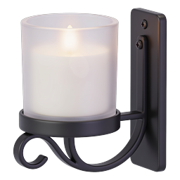 Elegant Wall Candle Sconce Icon | Realistic 3D Render