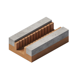 Wall Cross Section Building Material 3D Icon