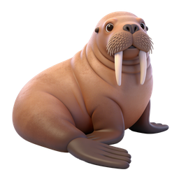 Charming Walrus Icon for Educational Use