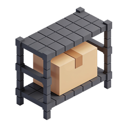 Warehouse Storage Box Icon - Isometric Logistics