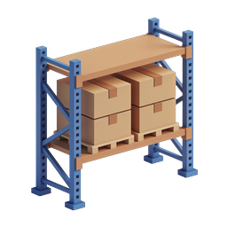 Warehouse Storage Rack Isometric Icon | 3D Box