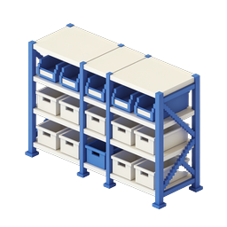 Warehouse Storage Shelf Icon | Isometric 3D Design