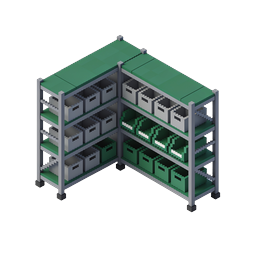 Warehouse Storage Shelves Isometric Icon