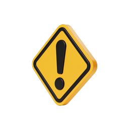 Warning Sign 3D Icon | Yellow Caution Alert Symbol