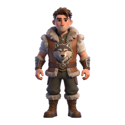 Stylized Warrior Character 3D Icon for Games & Apps