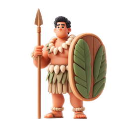 Dynamic Warrior Icon for Cultural Representation