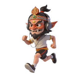 Warrior Runner 3D Character Icon - Asian Gaming Avatar